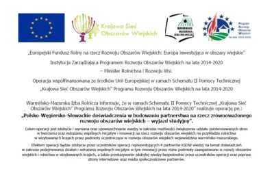 Polsko-Węgiersko-Słowackie doświadczenia (…) – wyjazd studyjny
